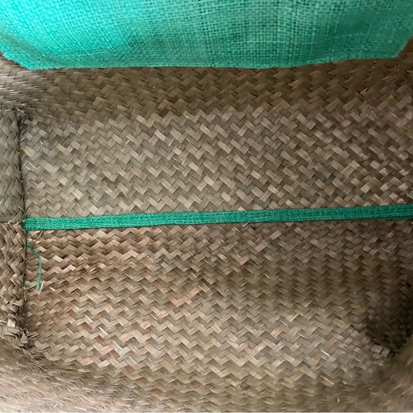 Lilly Pulitzer For Target Lime Green Straw Beach Tote/Handbag. - Picture 5 of 6